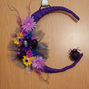 HANDMADE Halloween moon wreath
